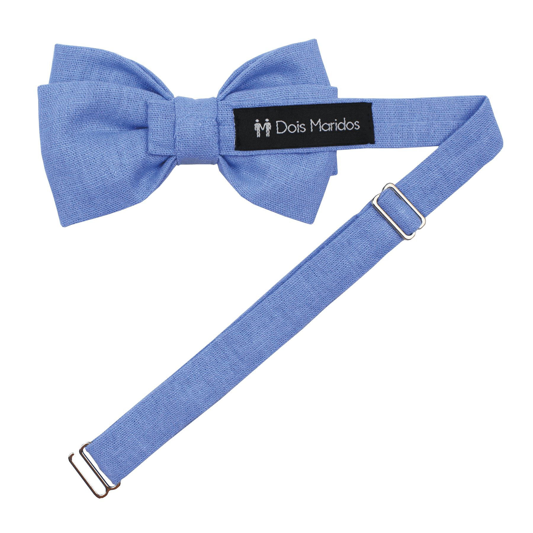 Gravata Borboleta Linho Azul Claro