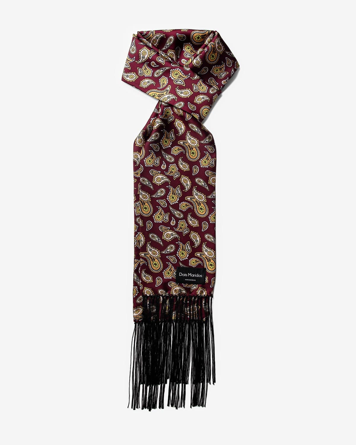 Echarpe Cetim Paisley Marsala