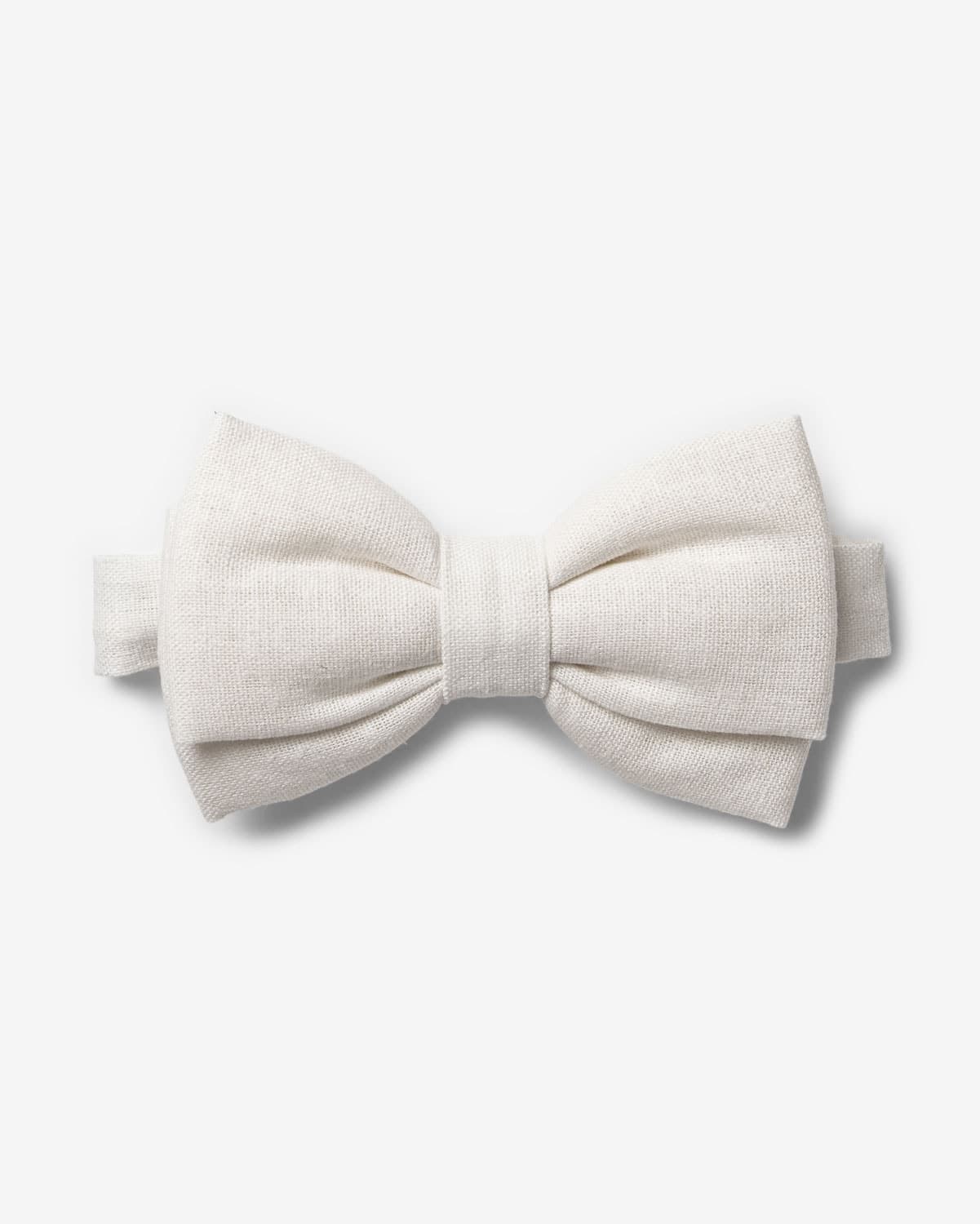 Gravata Borboleta Linho Off White