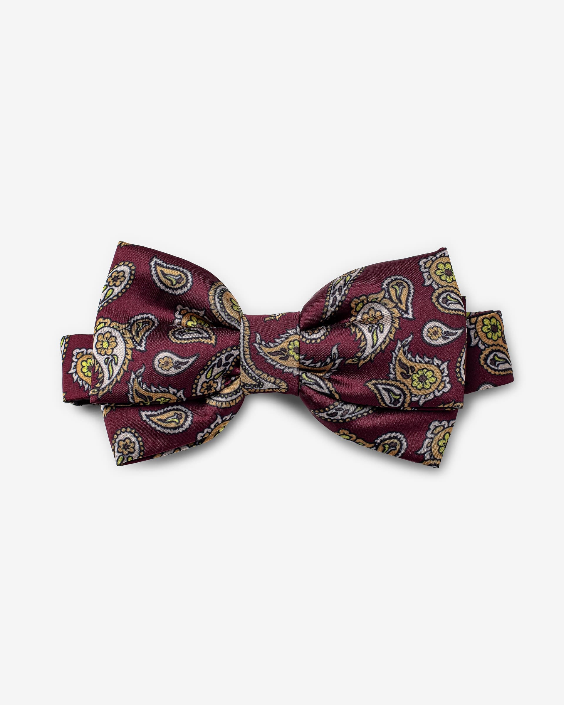 Gravata Borboleta Paisley Marsala