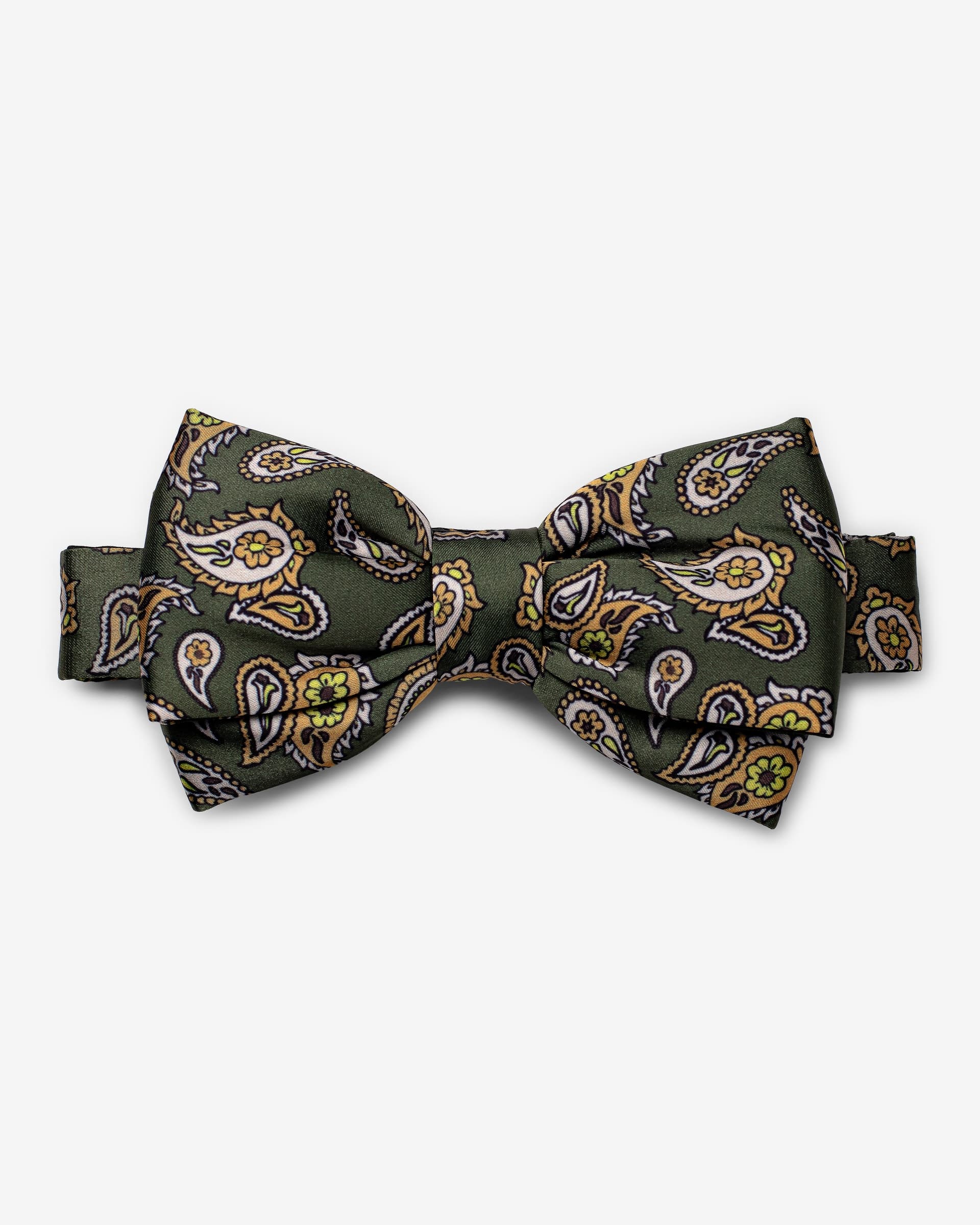 Gravata Borboleta Paisley Verde