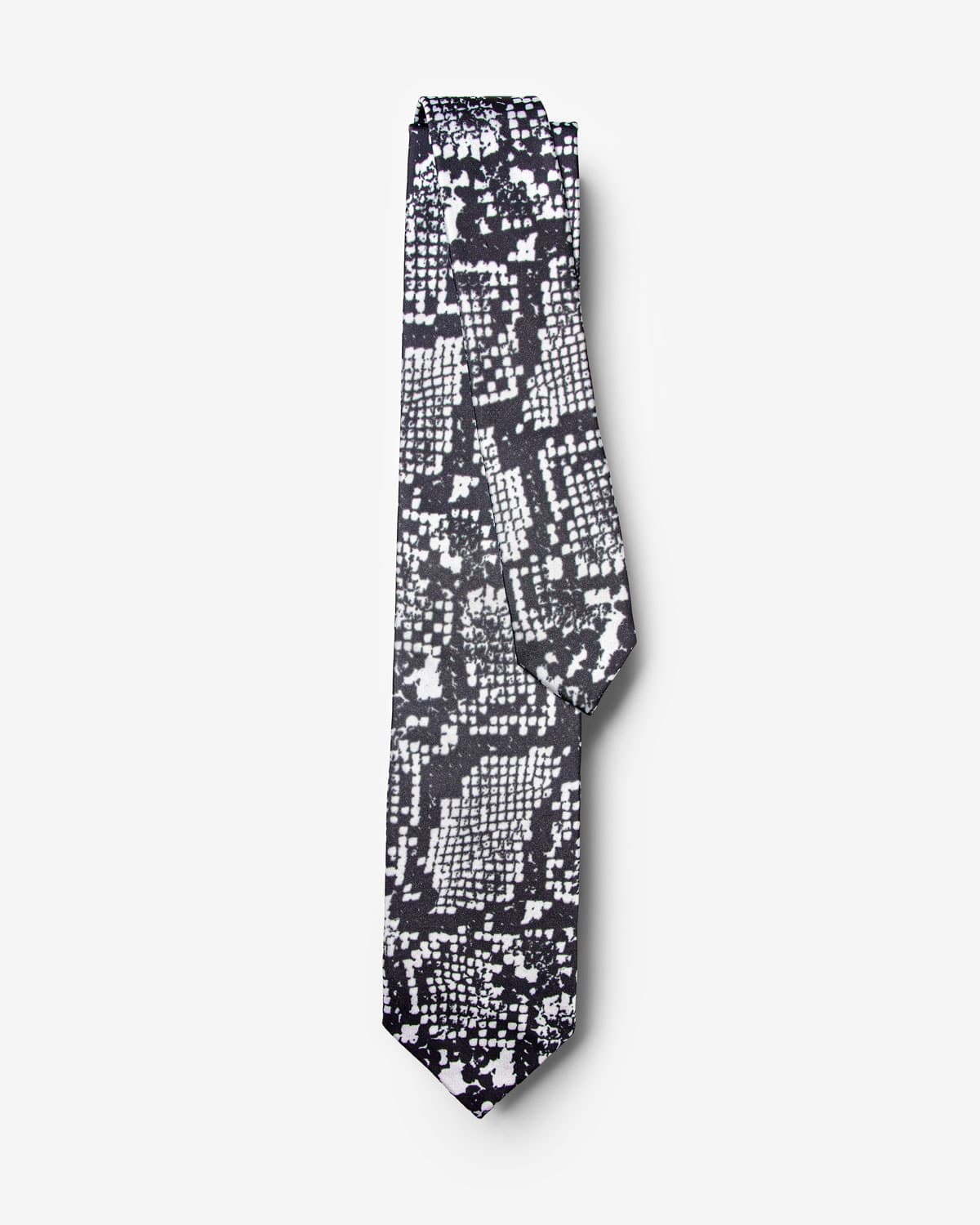 Gravata Slim Cetim Snake