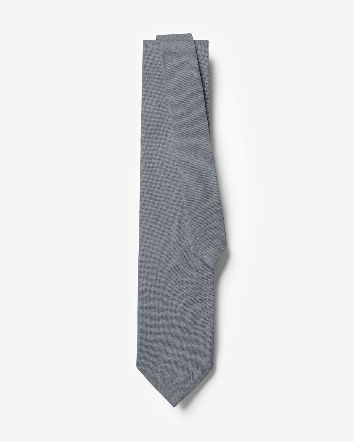 Gravata Slim Linho Cinza