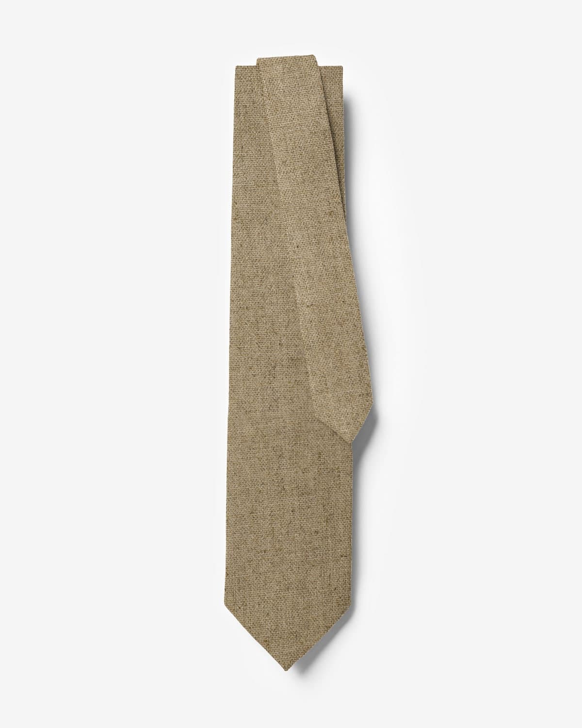 Gravata Slim Linho Natural