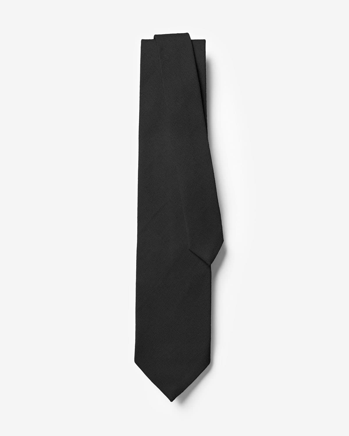 Gravata Slim Linho Preto