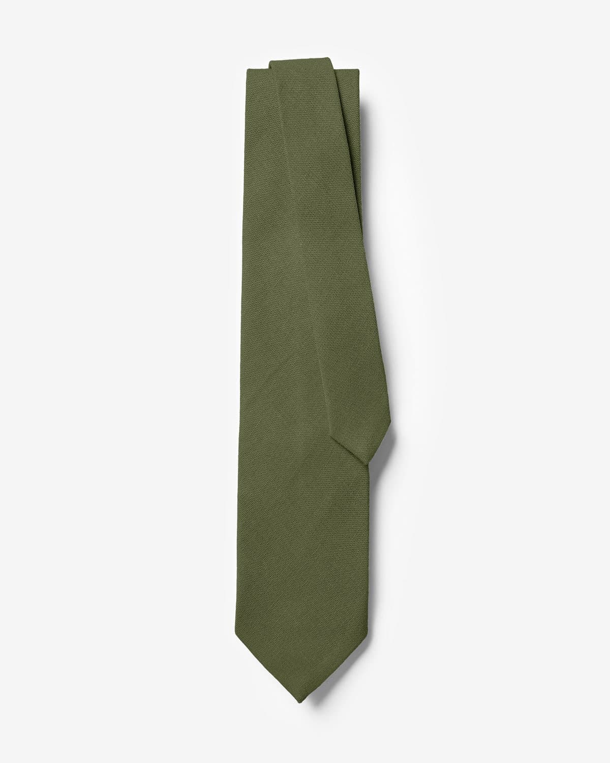 Gravata Slim Linho Verde Oliva