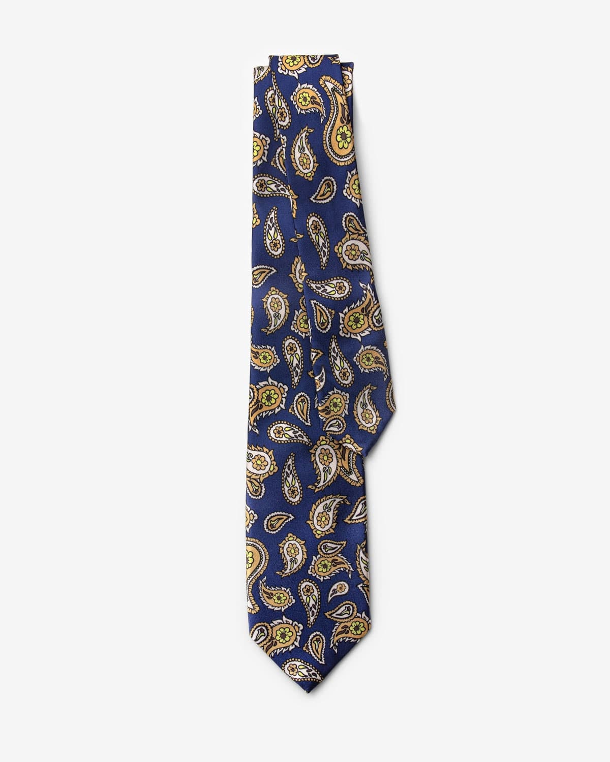 Gravata Slim Paisley Azul