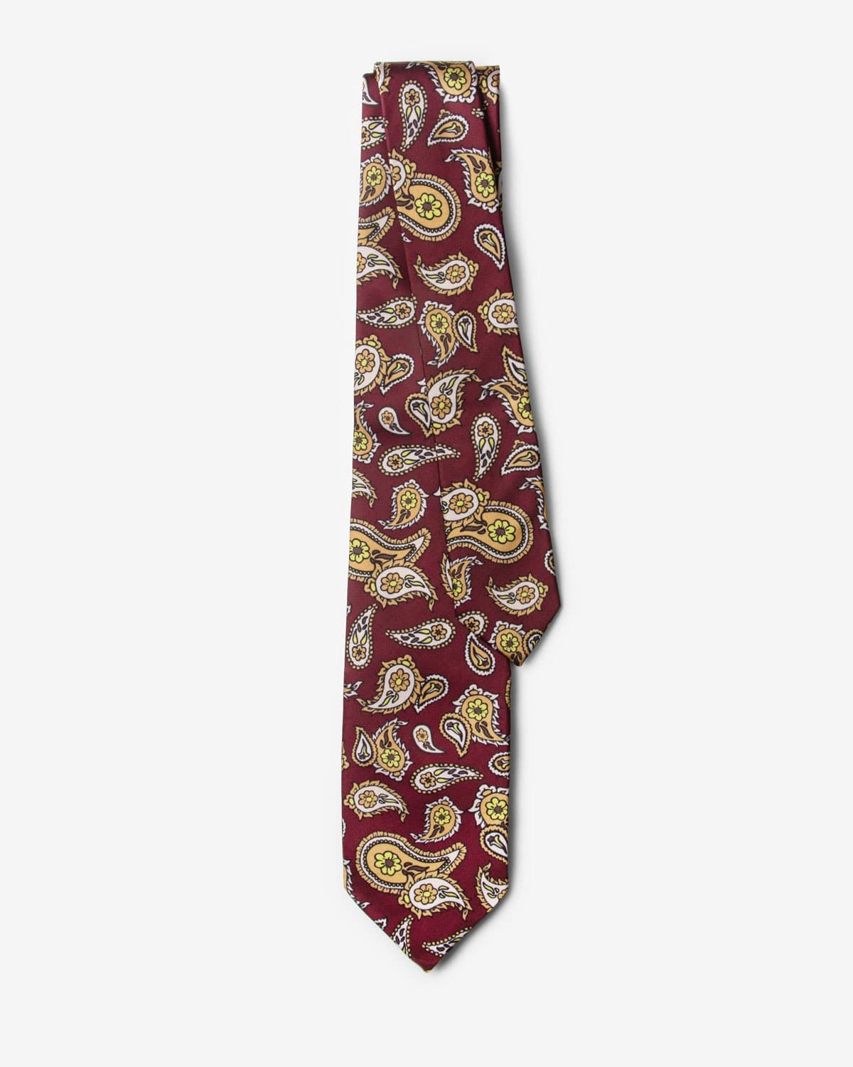 Gravata Slim Paisley Marsala