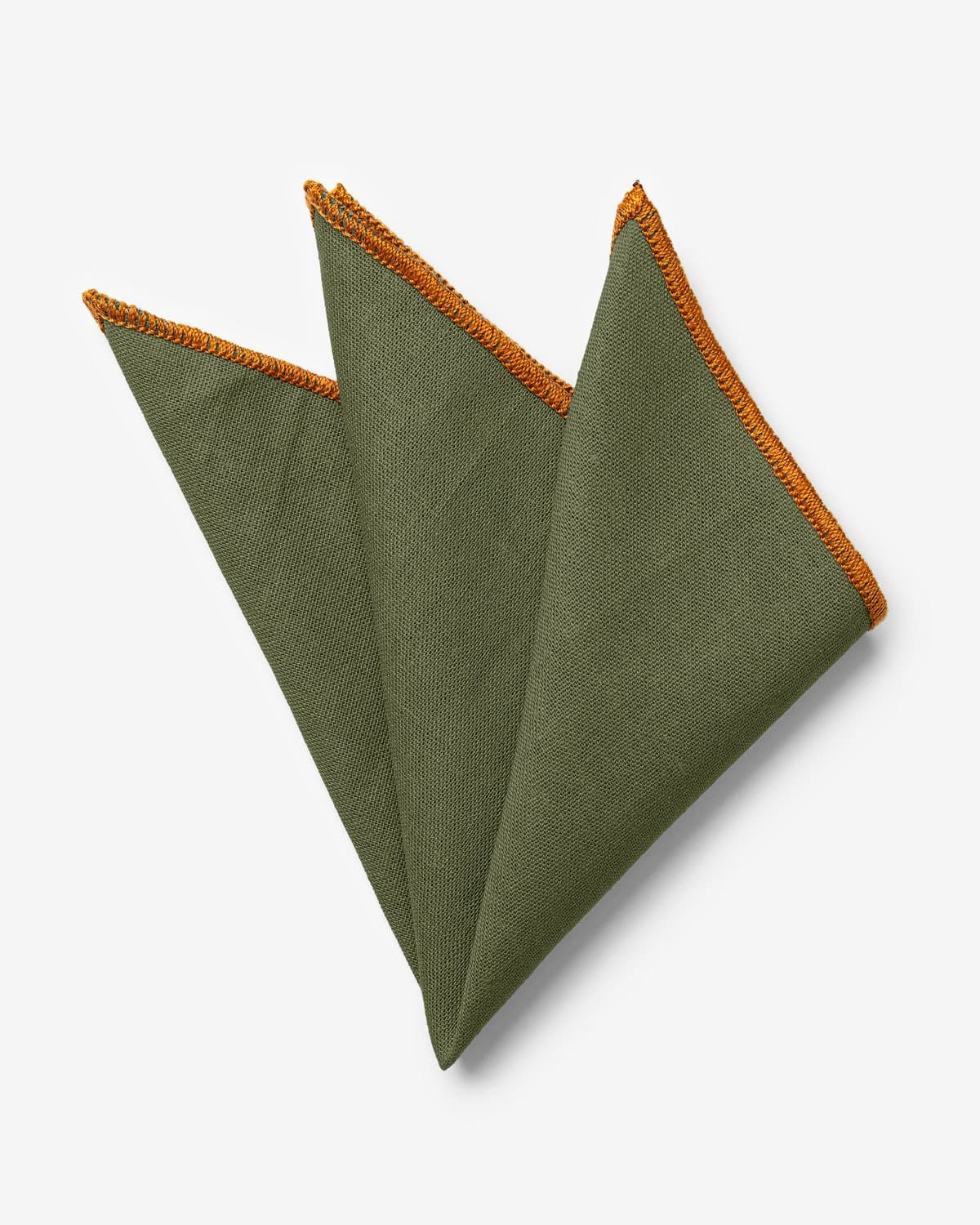 Lenço de Bolso Linho Verde Oliva