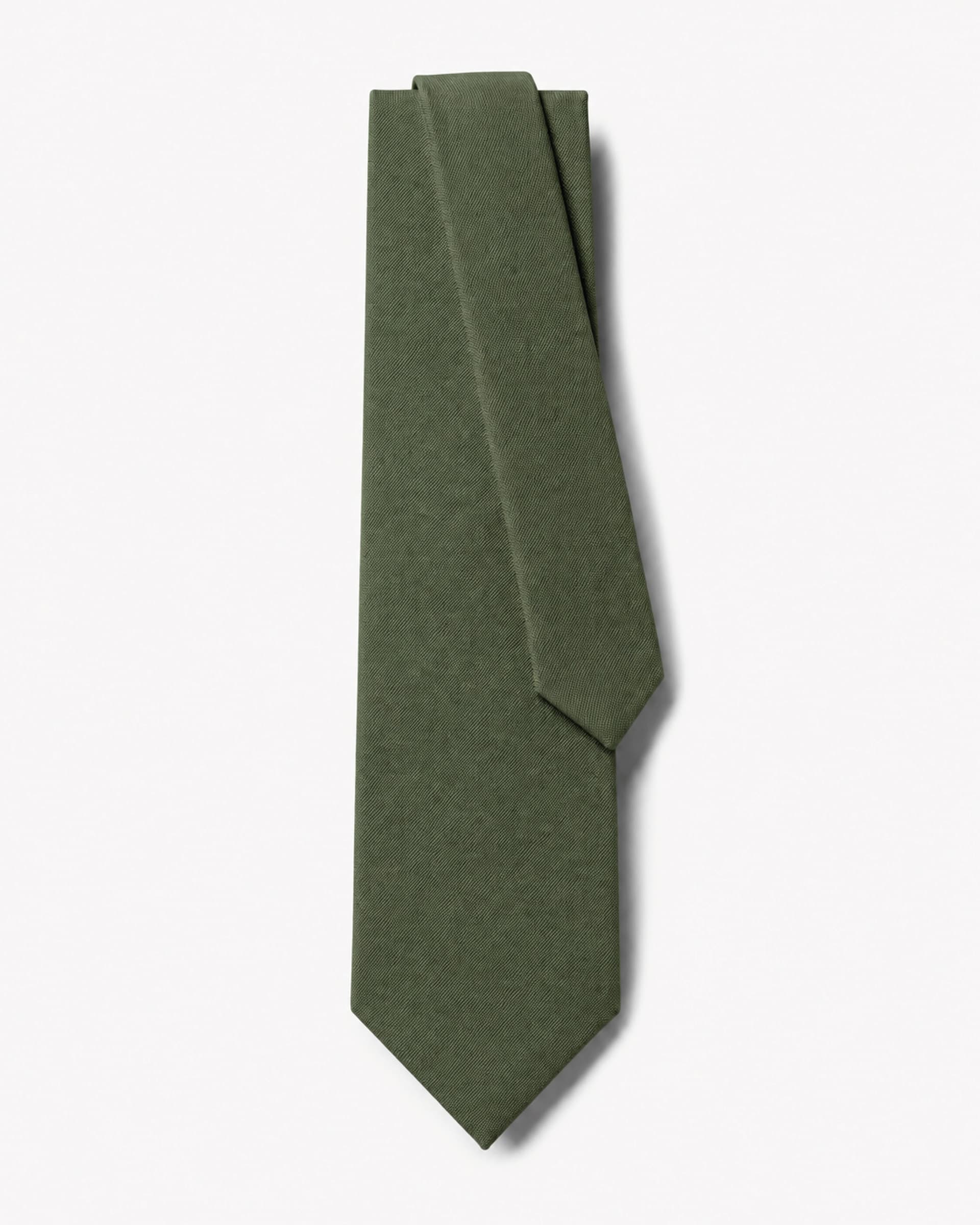Gravata Larga Lã Super 120s Verde