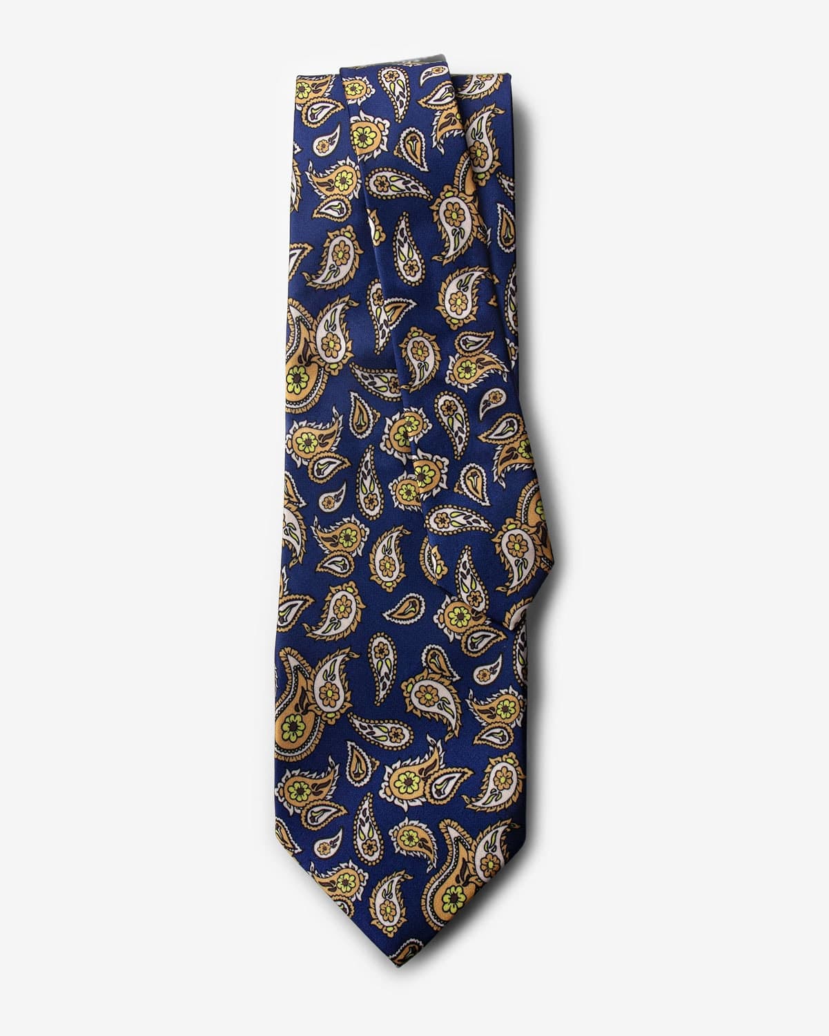 Gravata Larga Paisley Azul