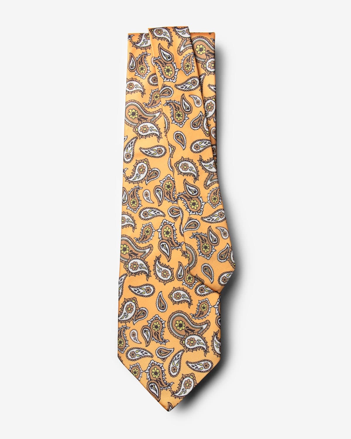 Gravata Larga Paisley Amarelo