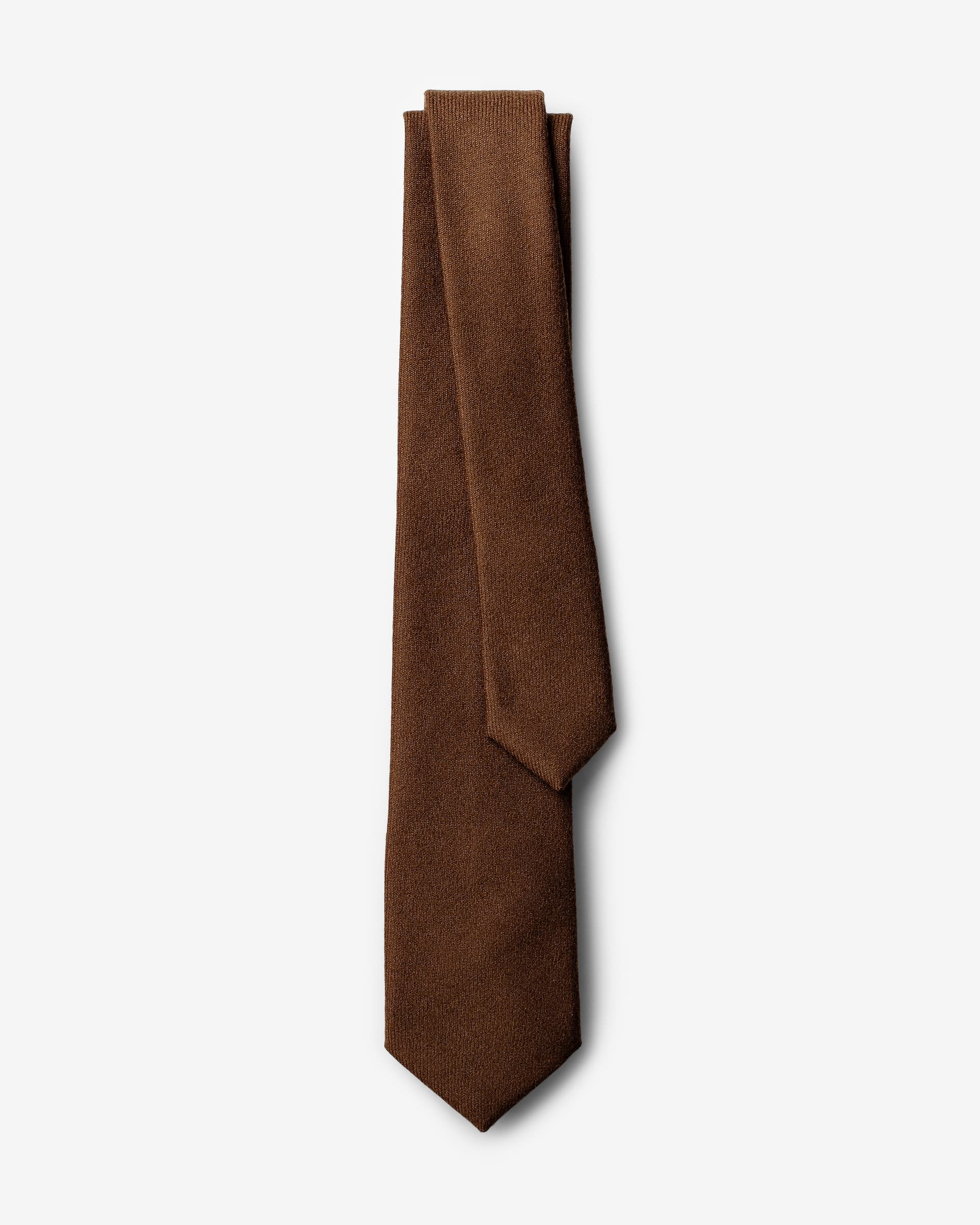 Gravata Slim Lã Super 120s Caramelo