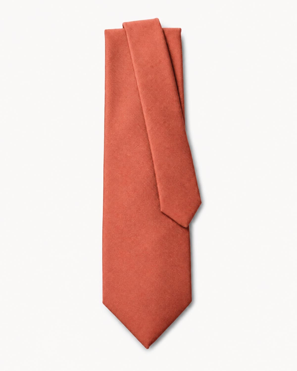 Gravata Larga Lã Super 120s Terracota