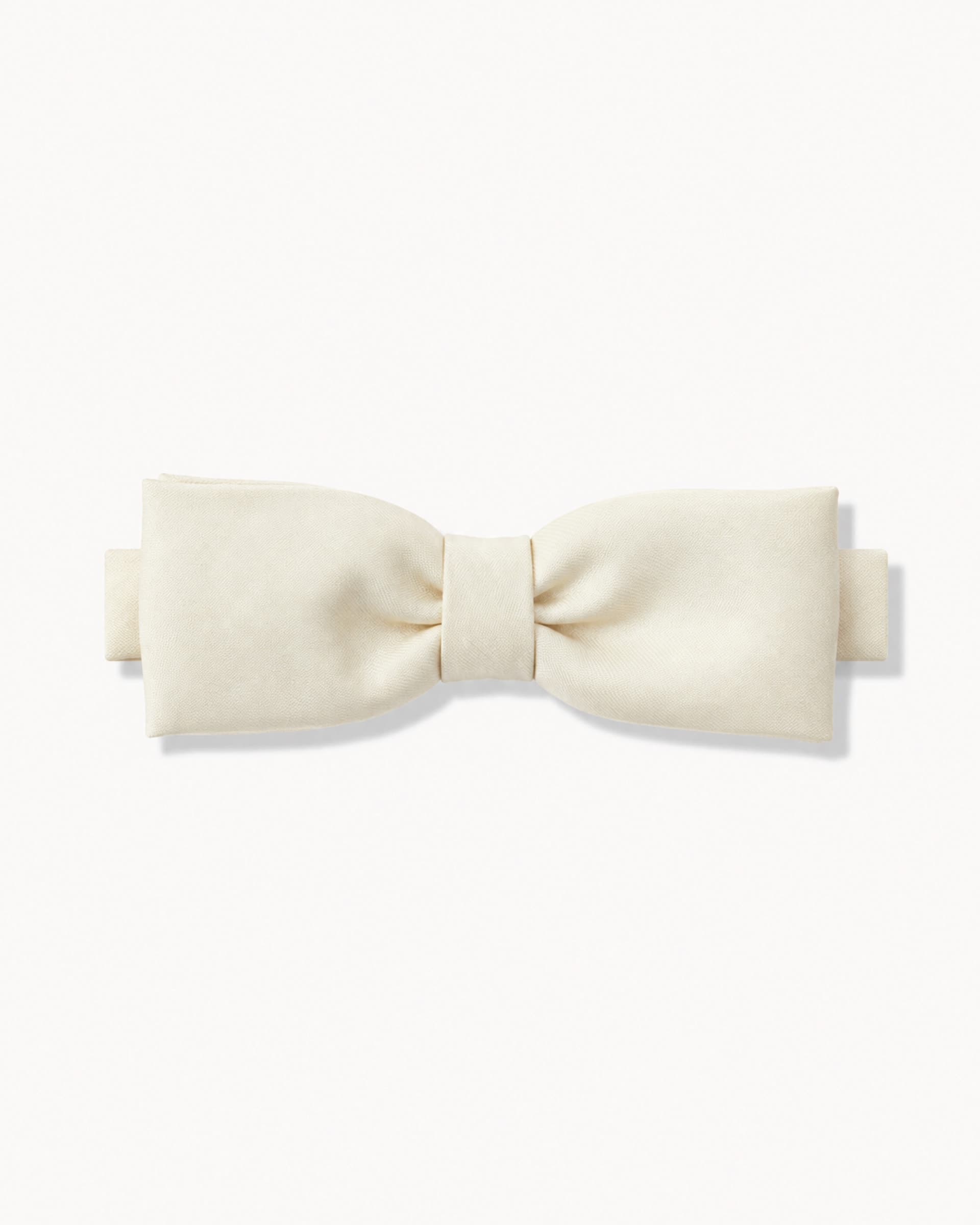 Gravata Borboleta Slim Lã Fria Off White