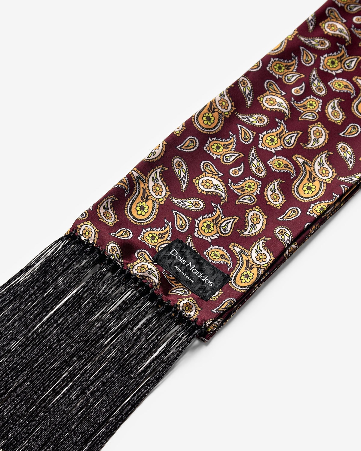 Echarpe Cetim Paisley Marsala