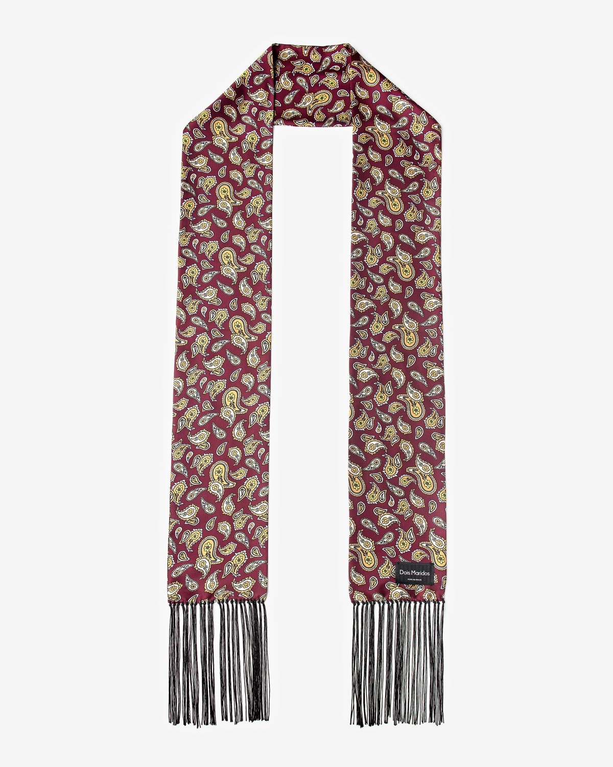Echarpe Cetim Paisley Marsala