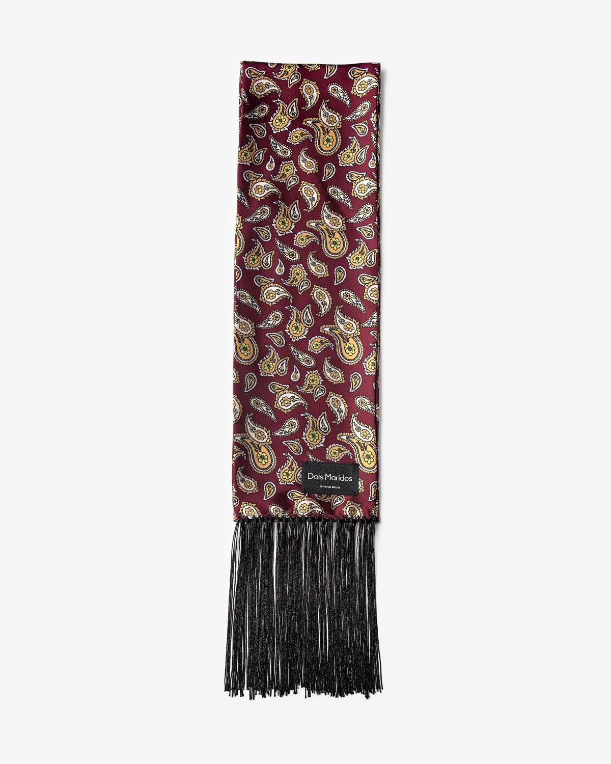 Echarpe Cetim Paisley Marsala