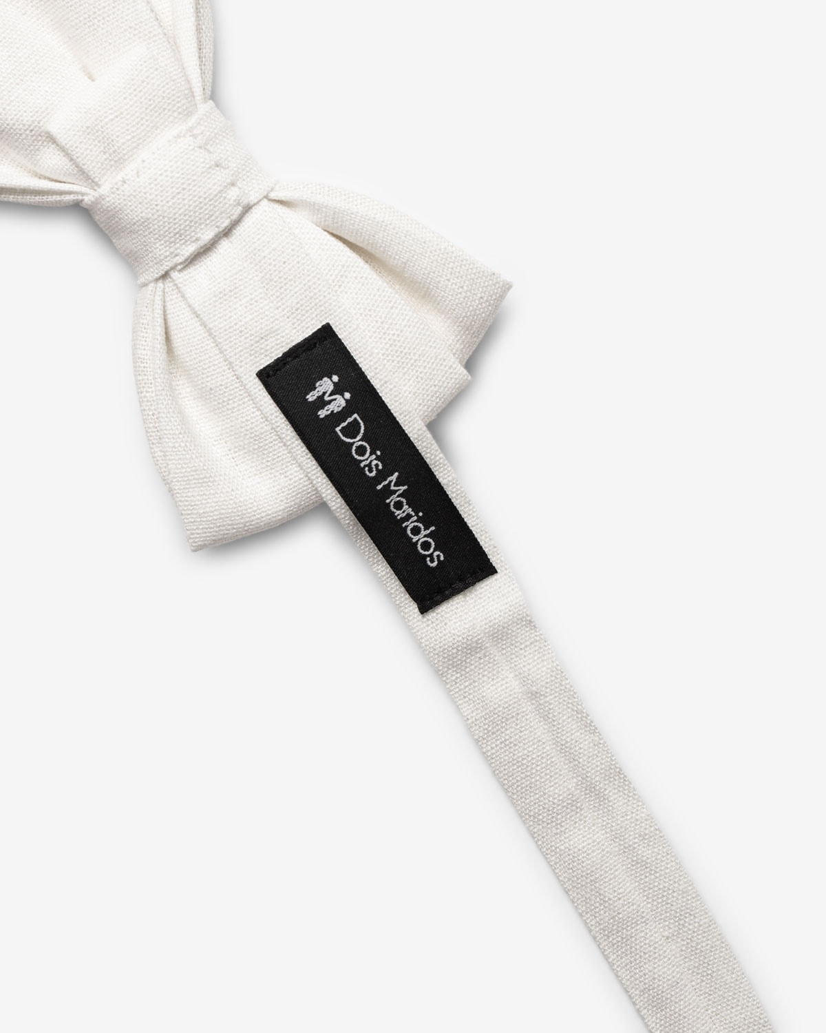 Gravata Borboleta Linho Off White