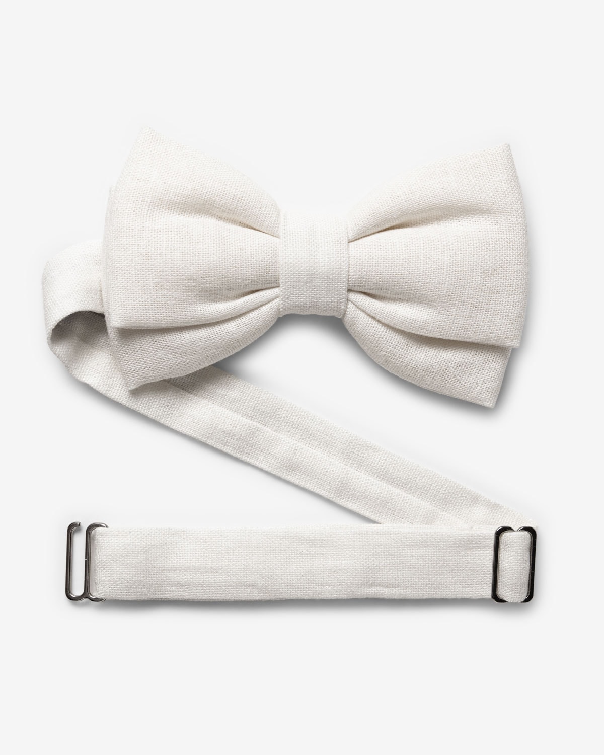 Gravata Borboleta Linho Off White