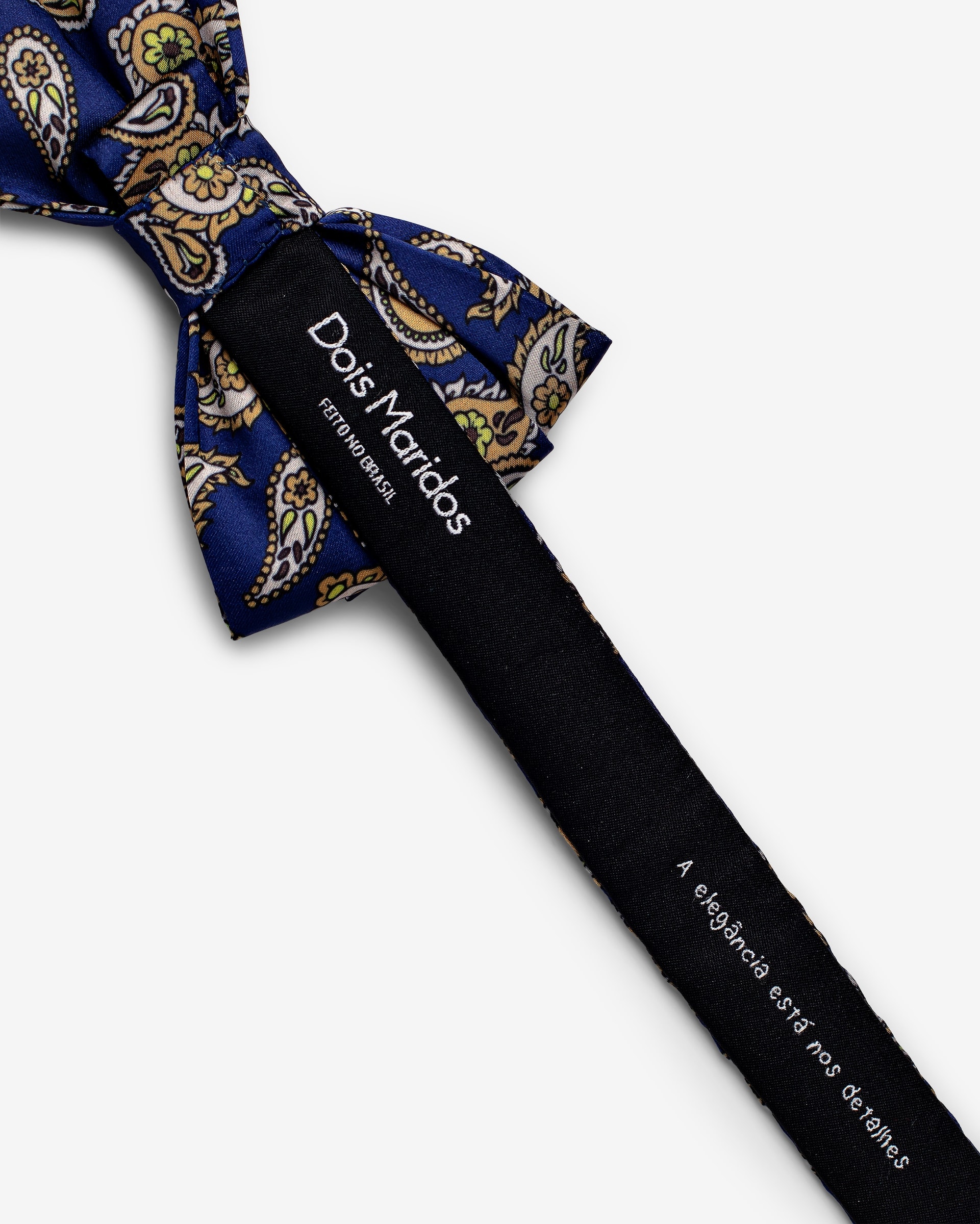 Gravata Borboleta Paisley Azul