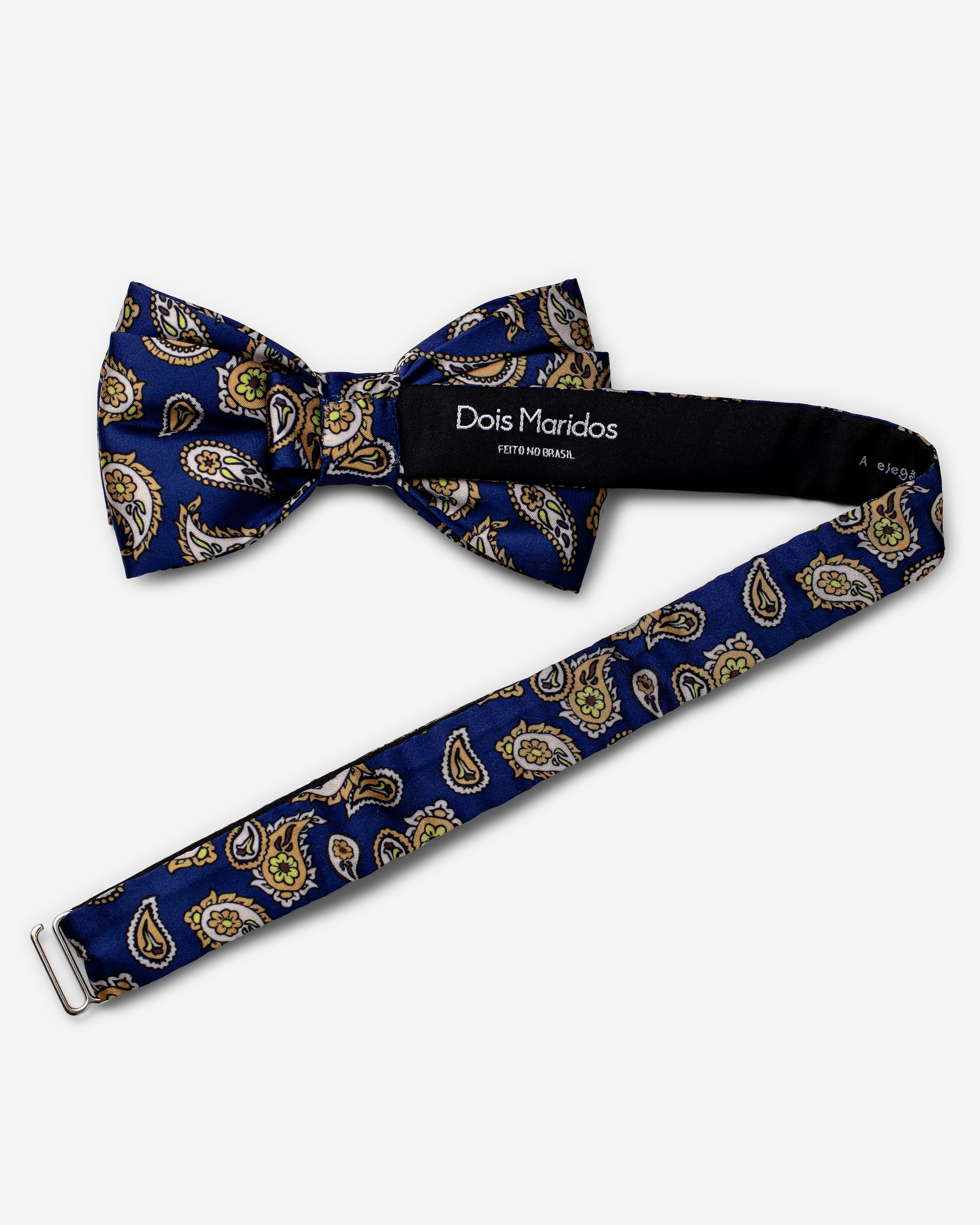 Gravata Borboleta Paisley Azul