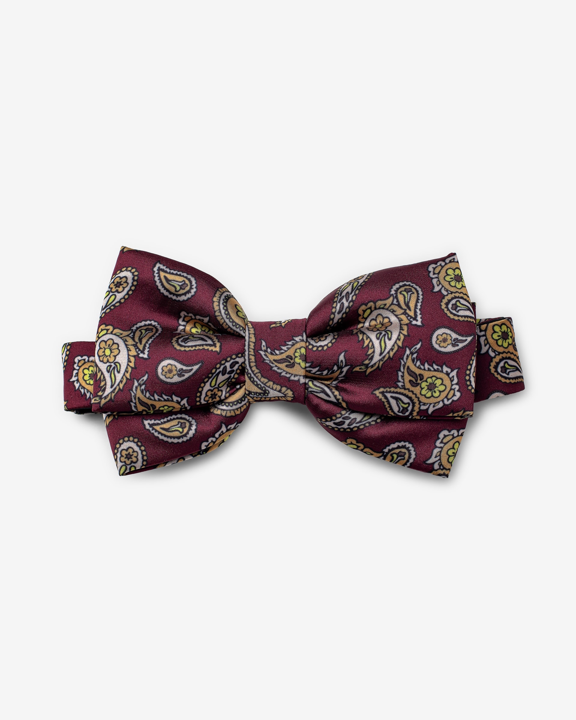 Gravata Borboleta Paisley Marsala