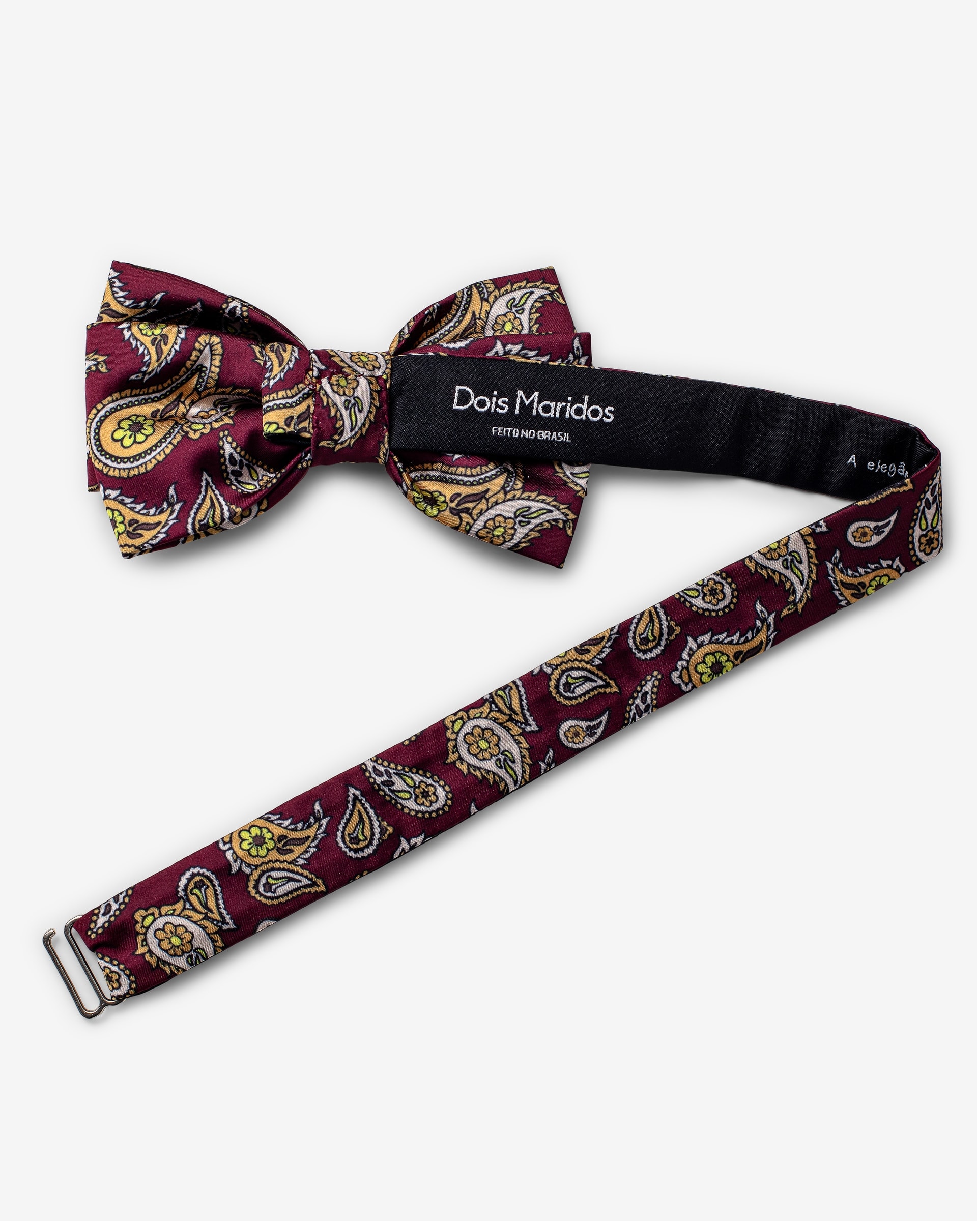 Gravata Borboleta Paisley Marsala