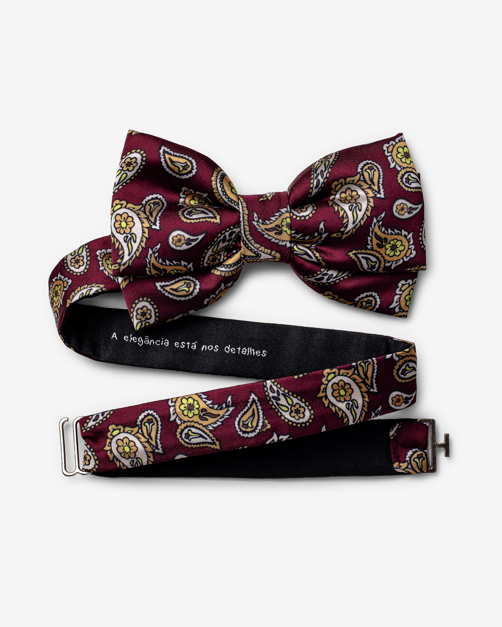Gravata Borboleta Paisley Marsala