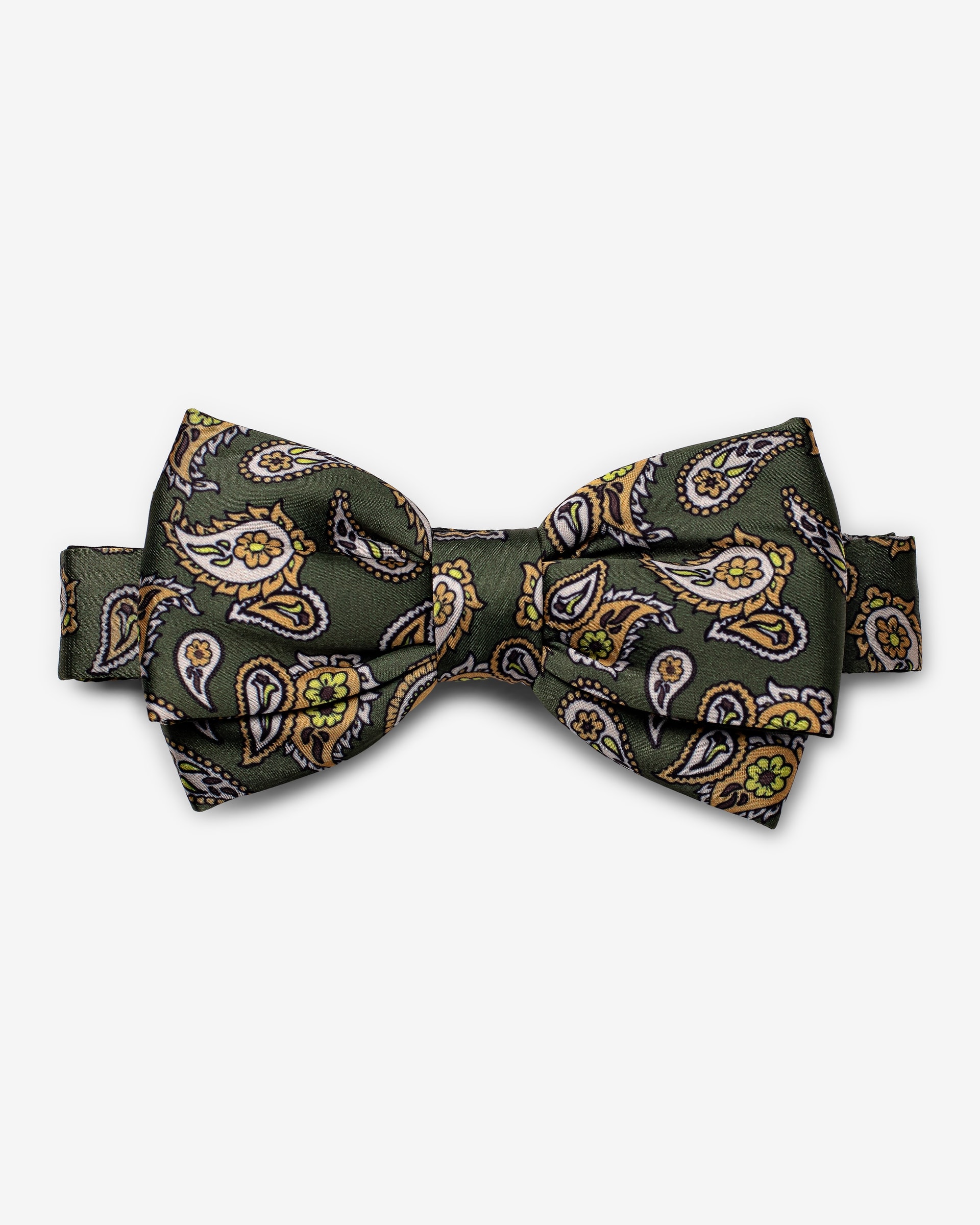 Gravata Borboleta Paisley Verde