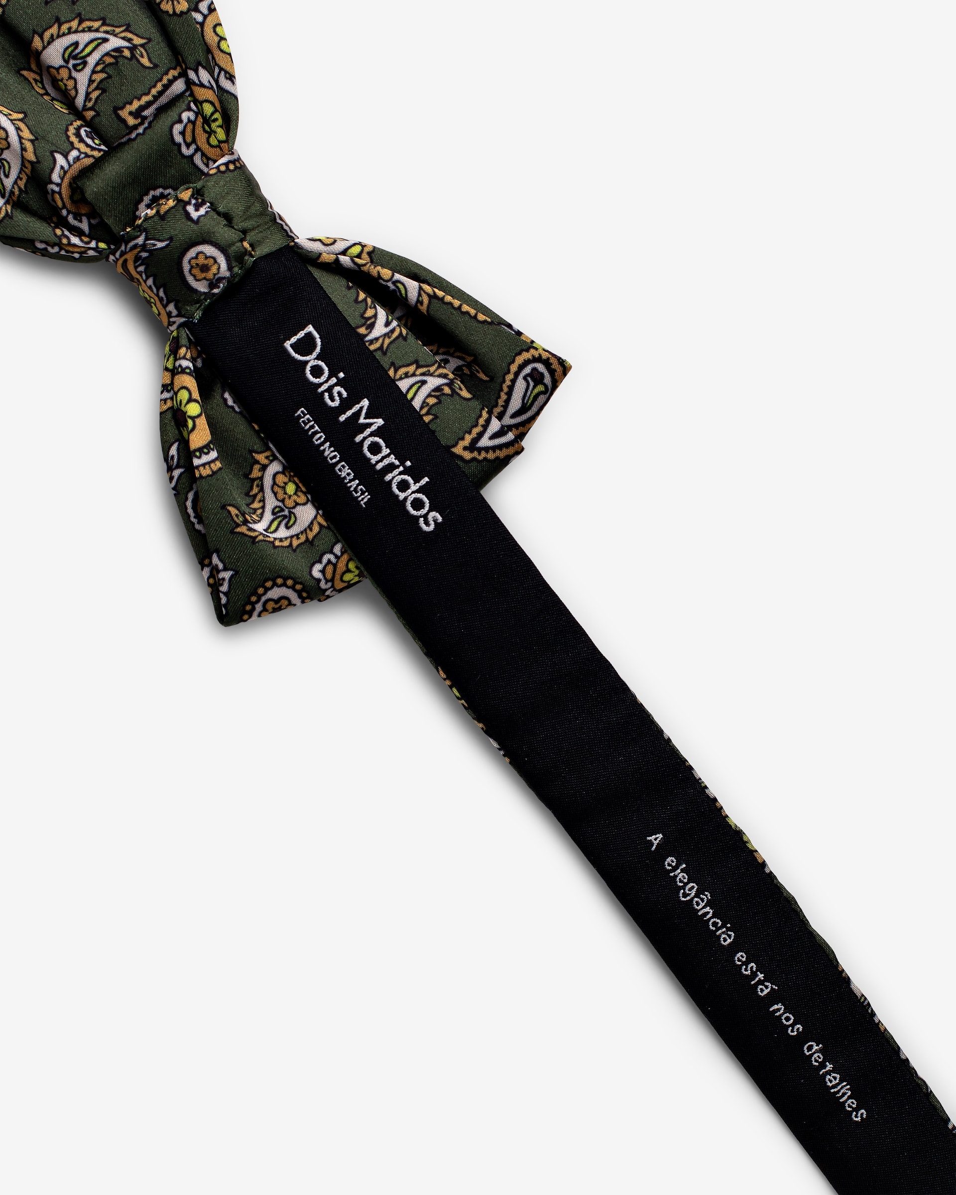 Gravata Borboleta Paisley Verde