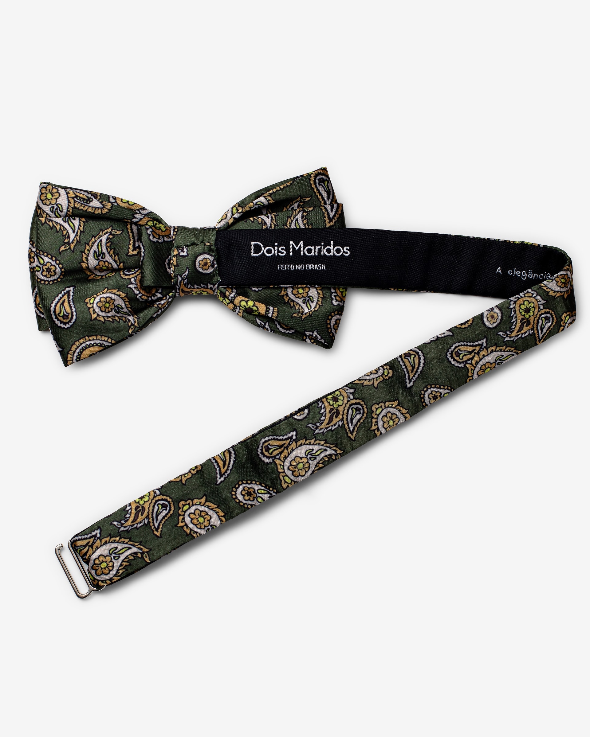 Gravata Borboleta Paisley Verde