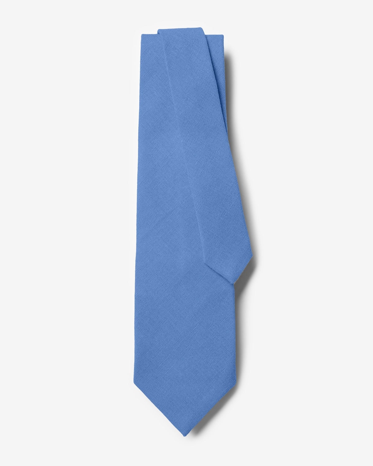 Gravata Larga Linho Azul Claro
