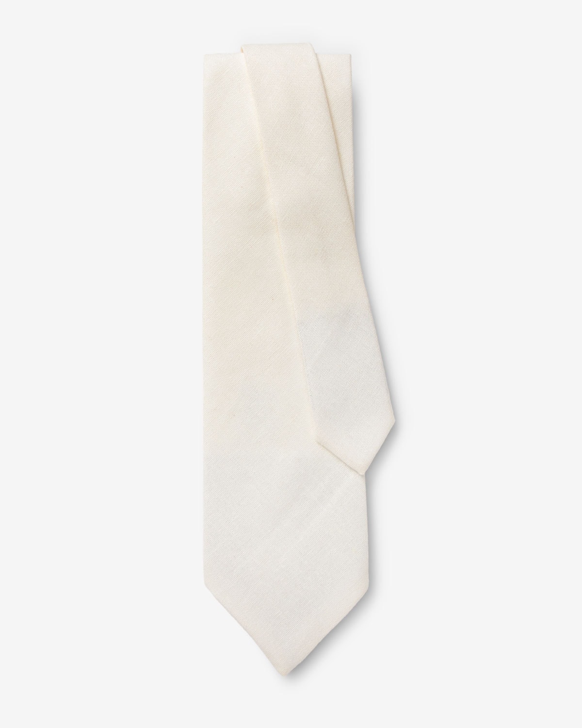 Gravata Larga Linho Off White