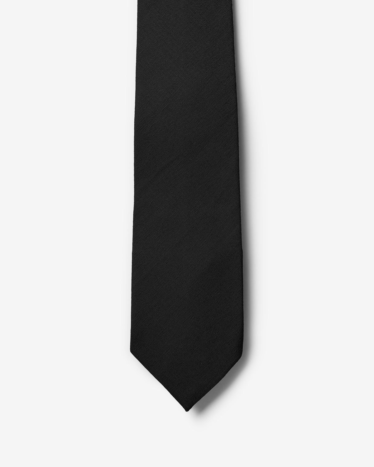 Gravata Larga Linho Preto