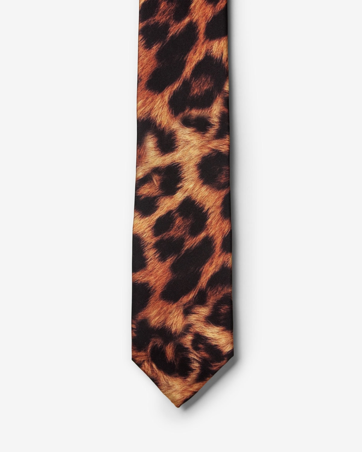 Gravata Slim Cetim Leopardo