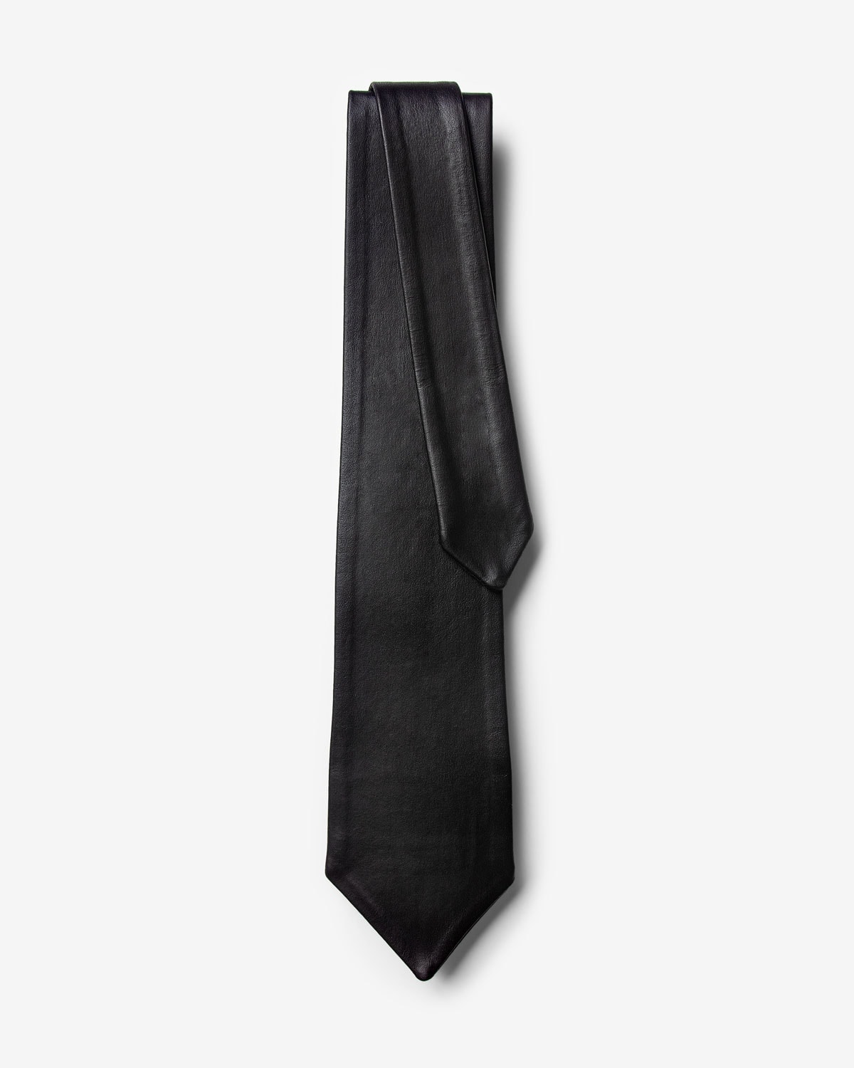 Gravata Slim Couro Preto