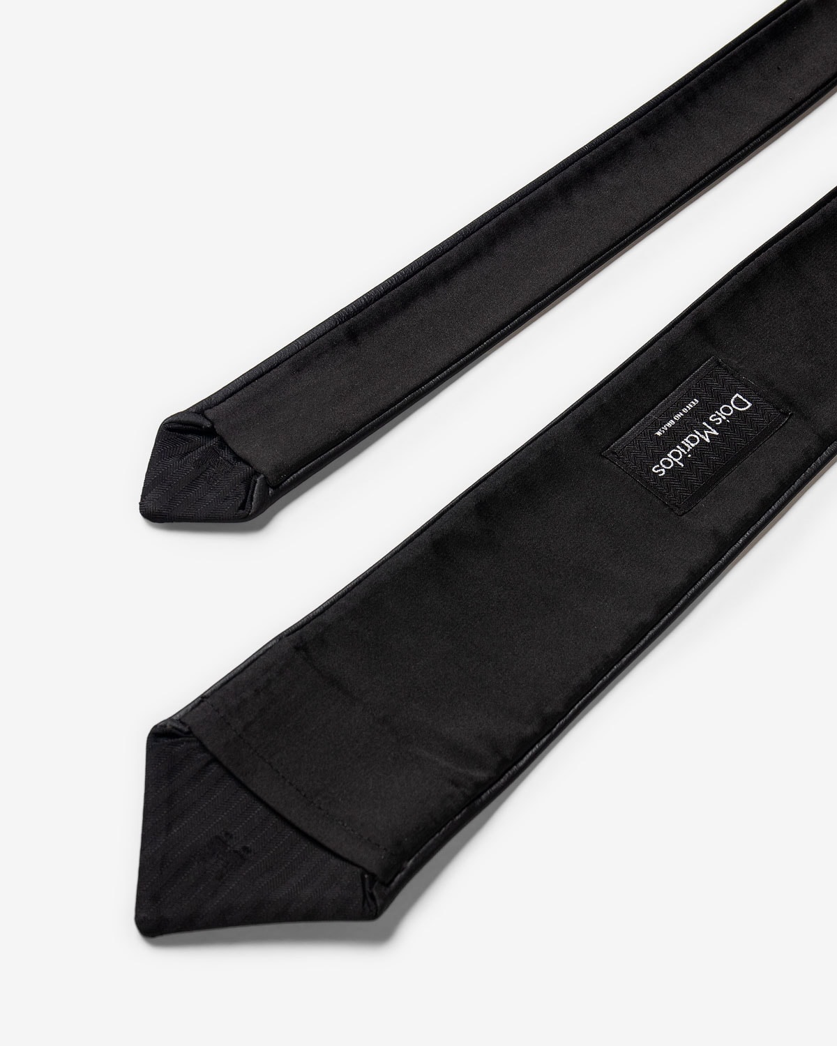 Gravata Slim Couro Preto
