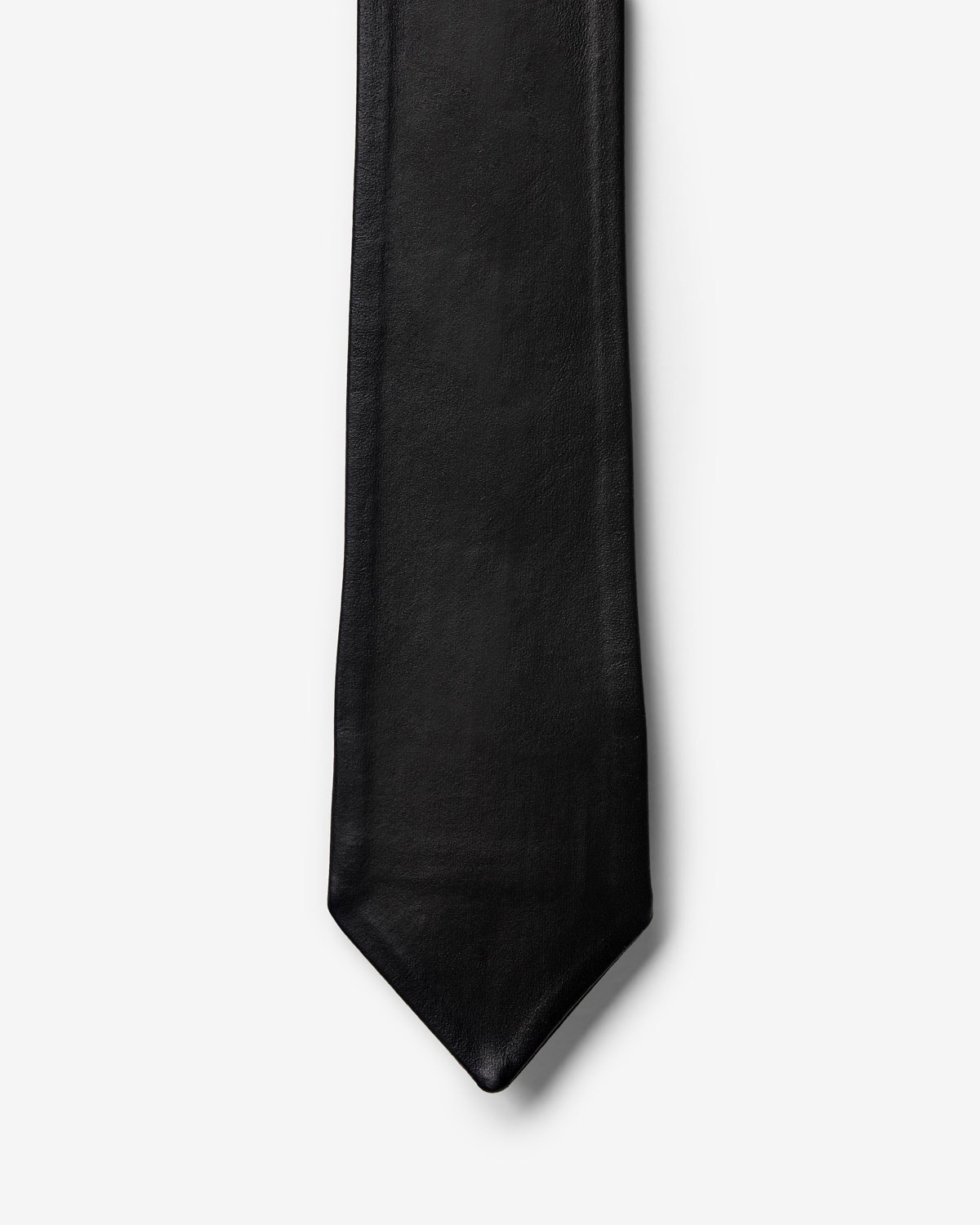 Gravata Slim Couro Preto