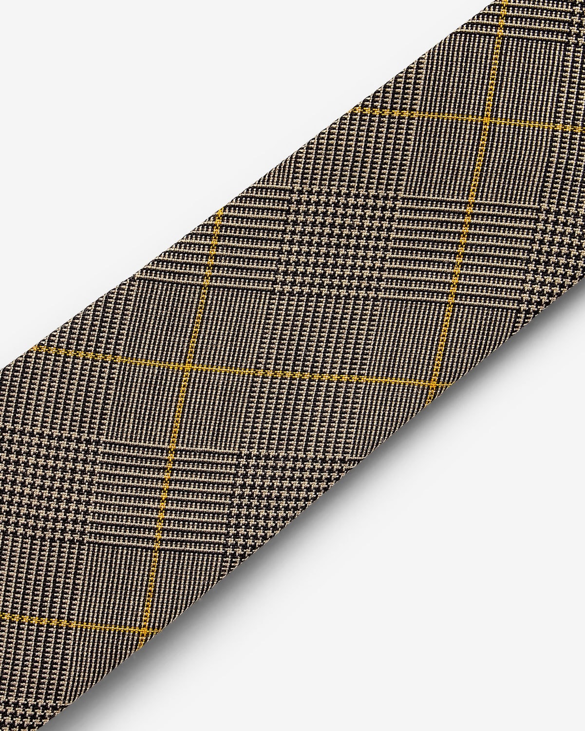 Gravata Slim Lã Fria Príncipe de Gales Preto