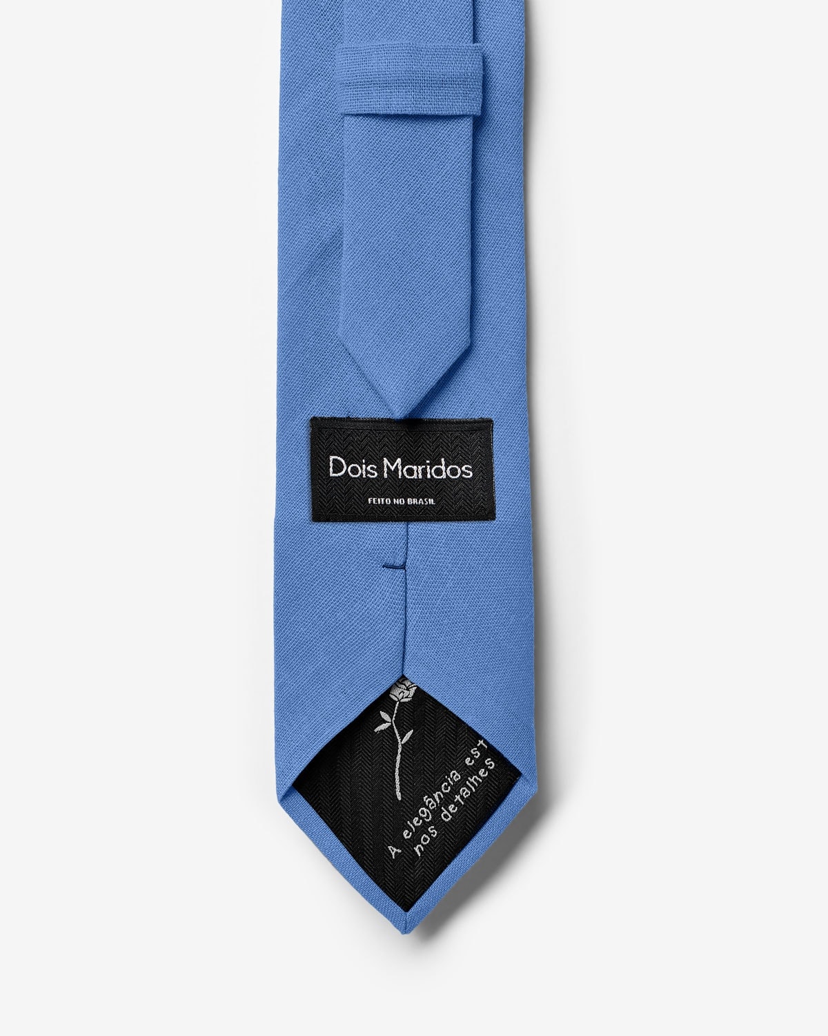 Gravata Slim Linho Azul Claro