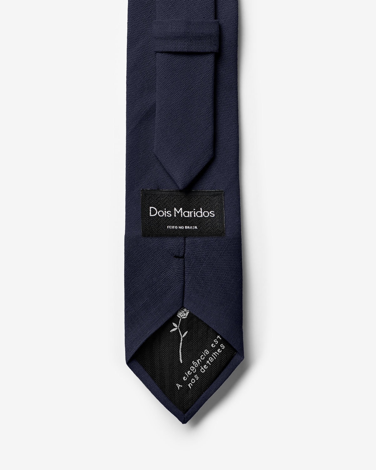 Gravata Slim Linho Azul Marinho
