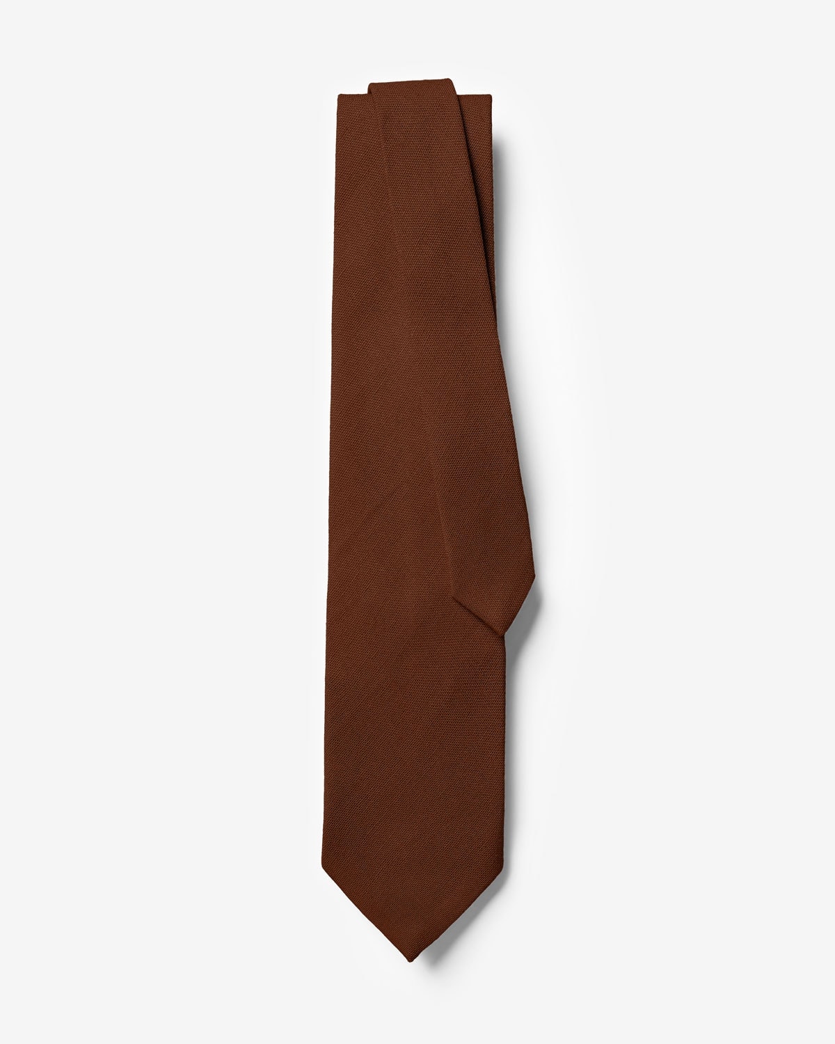 Gravata Slim Linho Marrom