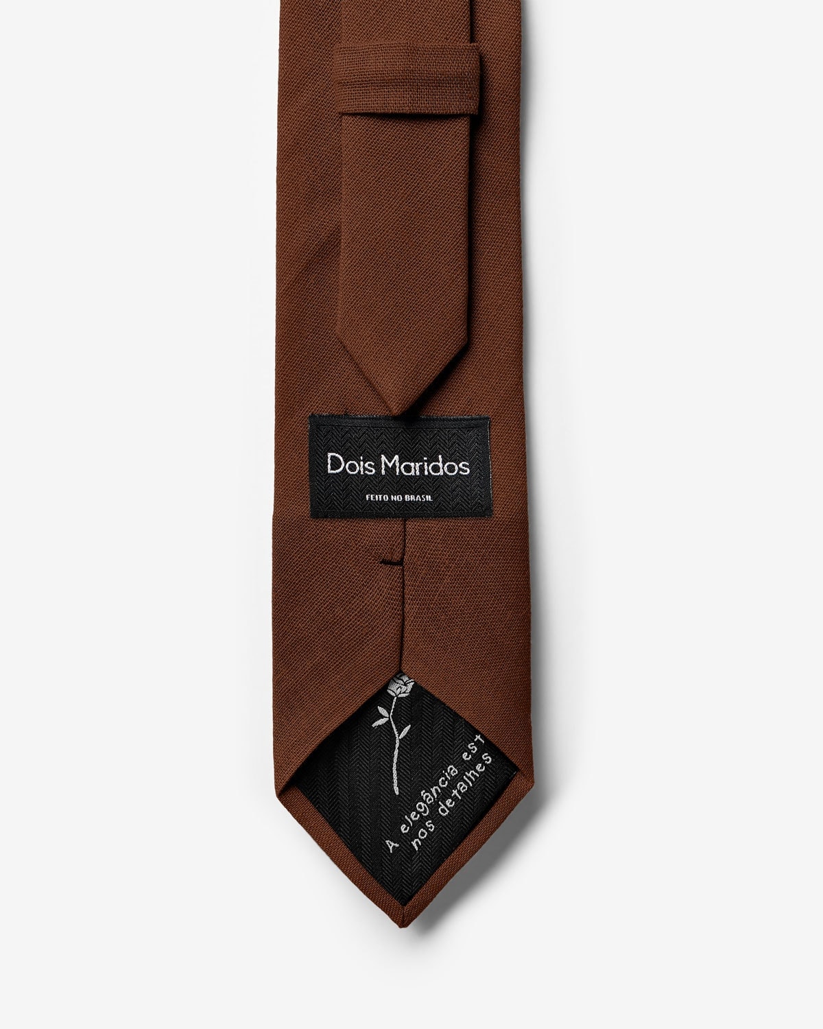 Gravata Slim Linho Marrom