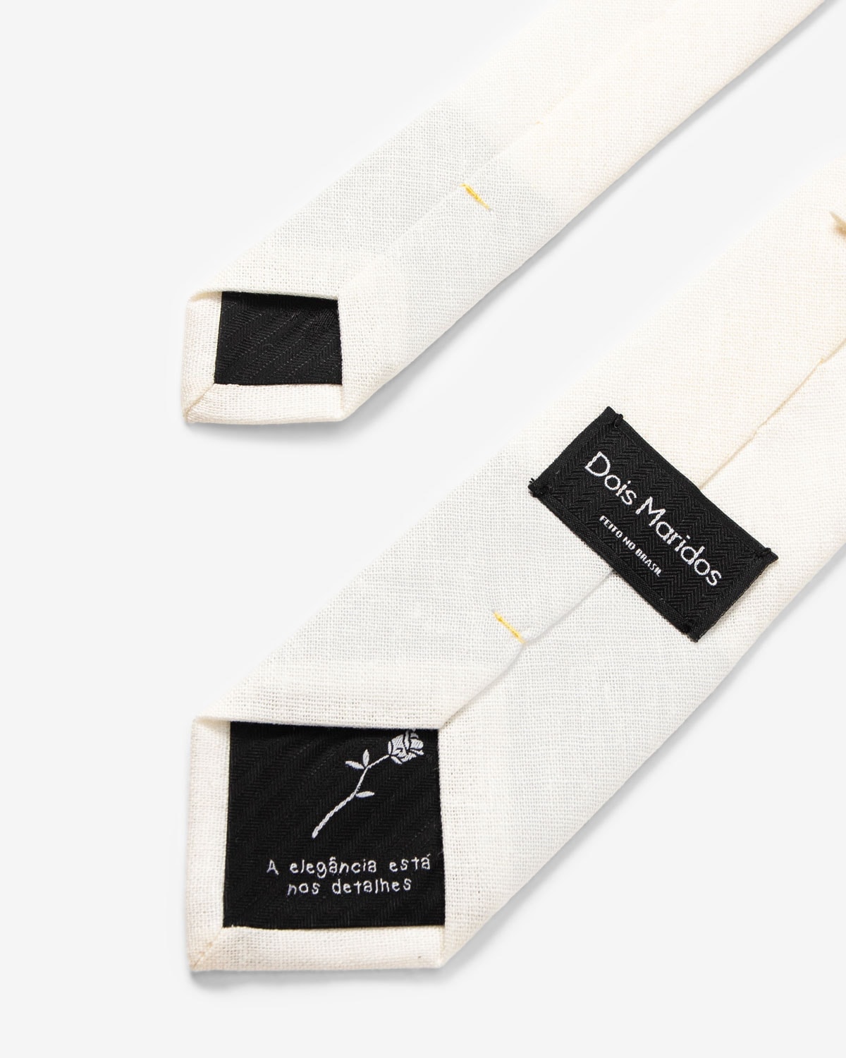 Gravata Slim Linho Off White