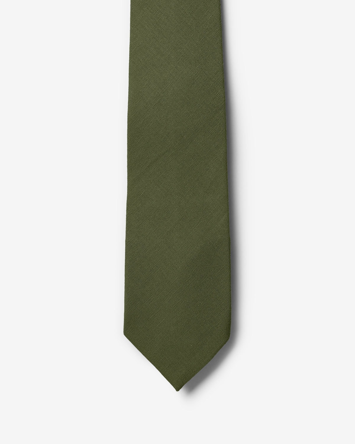 Gravata Slim Linho Verde Oliva