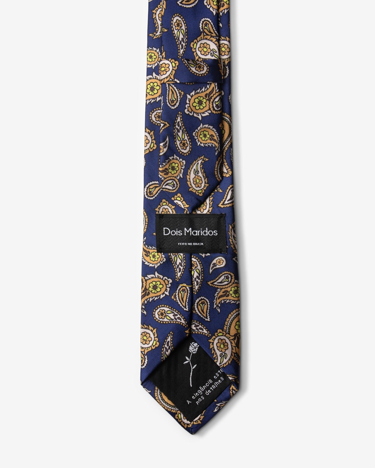 Gravata Slim Paisley Azul