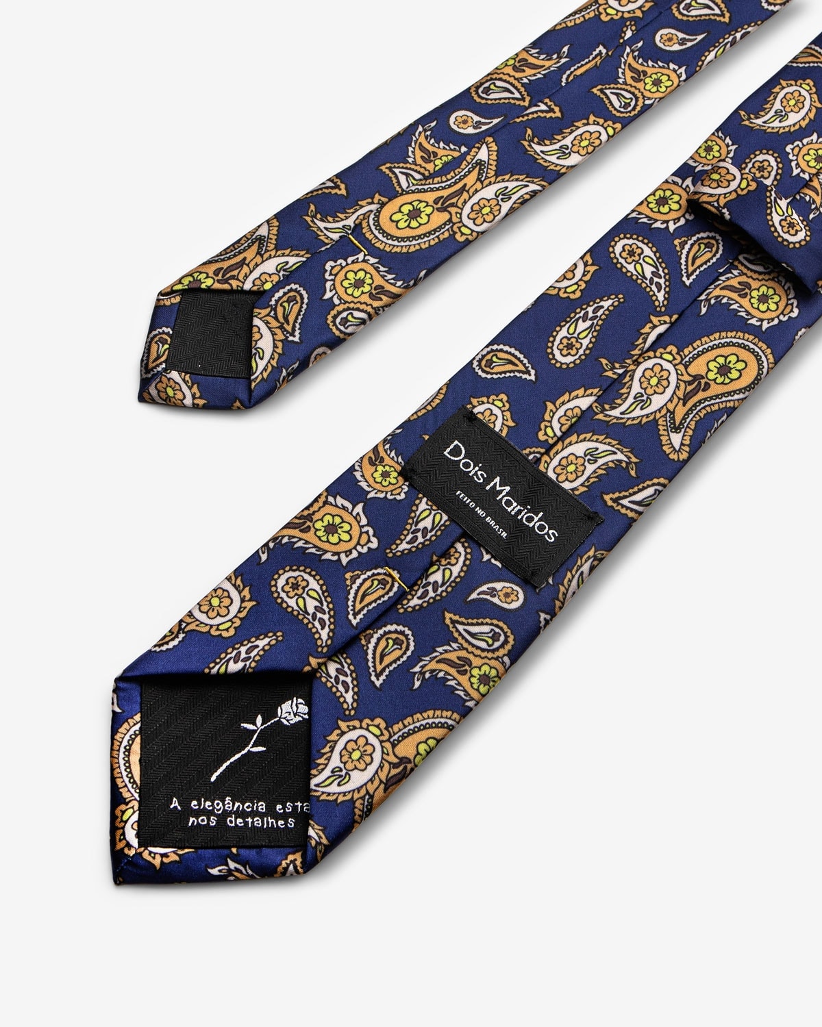 Gravata Slim Paisley Azul