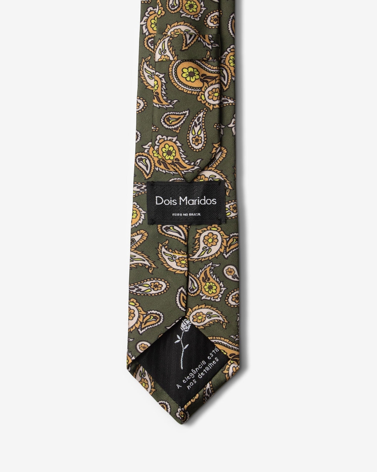 Gravata Slim Paisley Verde
