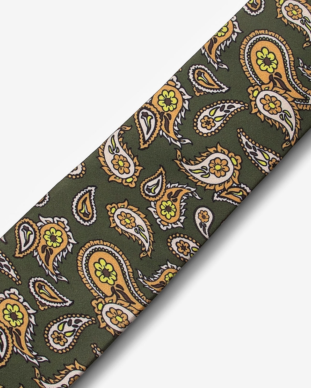 Gravata Slim Paisley Verde